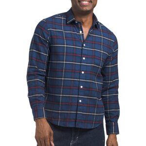 New  UNTUCKIT Andes Regular Fit Flannel Button Down Shirt Size Large
